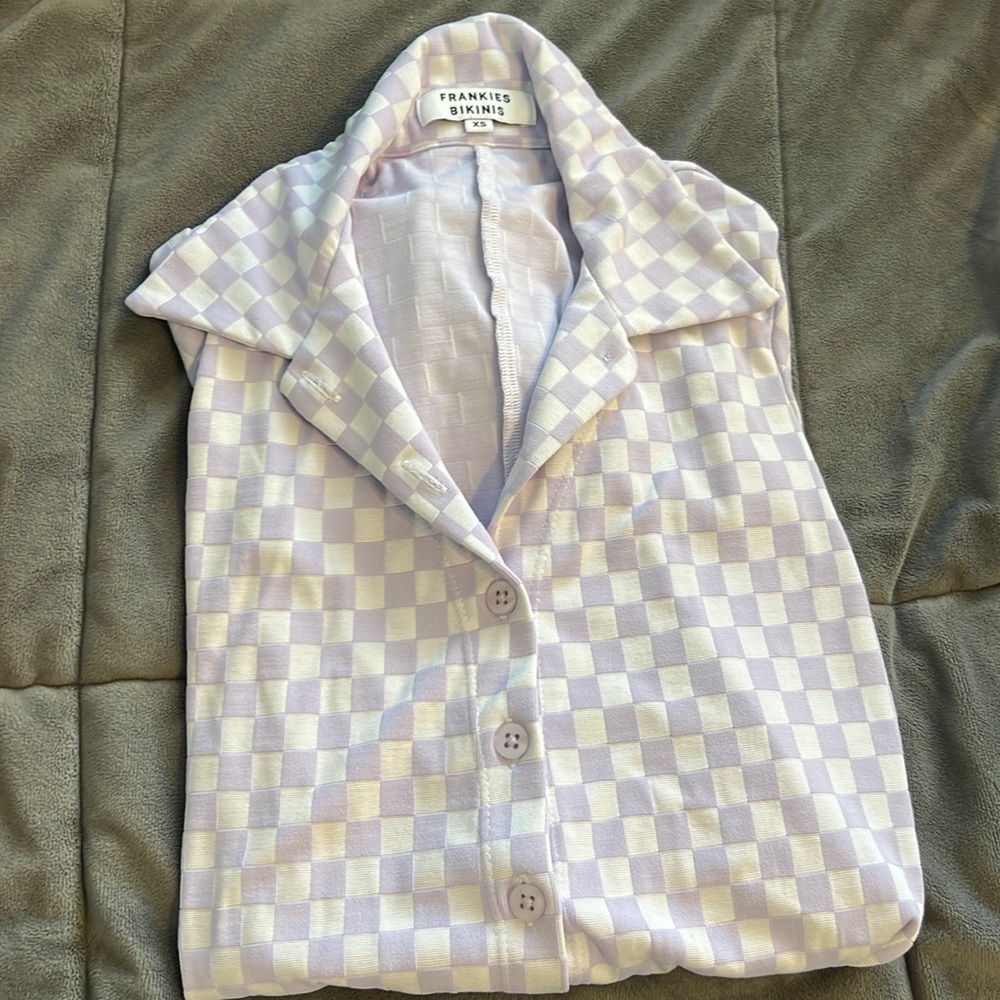 FRANKIES Rose Checkered Romper